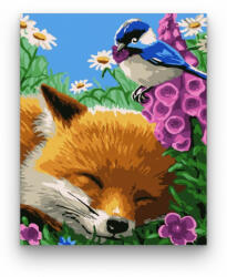  Pihenő róka - számfestő készlet