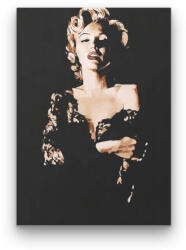 Számfestő Marilyn Monroe Feketében - számfestő készlet - 40×50 cm (6326)