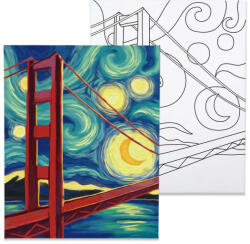Számfestő Golden Gate híd - előrerajzolt élményfestő készlet (elmenyfesto082)