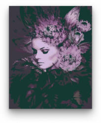 Számfestő Hölgy lilában - számfestő készlet (crea228)