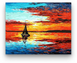  Vitorlás a Napnyugtában - számfestő készlet