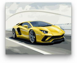  Sárga Lamborghini - számfestő készlet