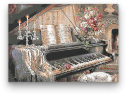 Számfestő Rózsás Zongora - számfestő készlet (6380)