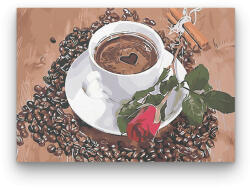  Rózsa és Kávé - számfestő készlet