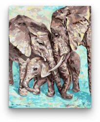 Számfestő Elefánt család - számfestő készlet (crea100)