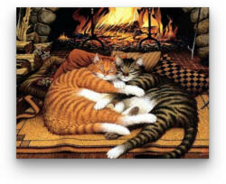  A Macskák Hangulatos Éjszakája - számfestő készlet