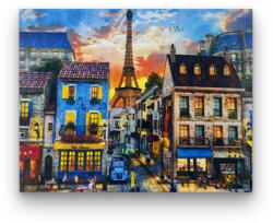 Számfestő Párizsi utca - előszínezett számfestő készlet (50x65cm) (R43115-135-6)