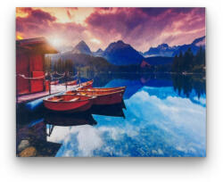 Számfestő Csónakok a naplementében - előszínezett számfestő készlet (40x50cm) (R43115-130-2)