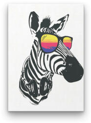 Számfestő Zebra Napszemüvegben - számfestő készlet (6521)