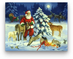  Télapó állatokkal - számfestő készlet