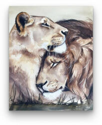  Oroszlán szerelem- számfestő készlet