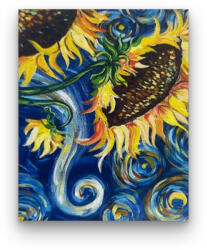 Számfestő Van Gogh napraforgói - előszínezett számfestő készlet (40x50cm) (R43115-133-1)