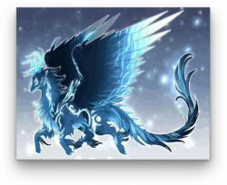  Kék sárkány - számfestő készlet