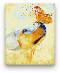 Számfestő Kutyus és pillangó - számfestő készlet (crea345)