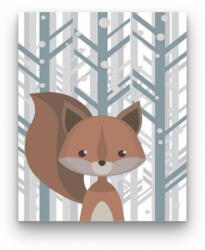  Róka a fák között - számfestő készlet