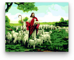 Számfestő Jézus bárányaival - számfestő készlet (crea311)