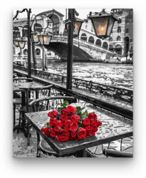  Magányos rózsacsokor - számfestő készlet