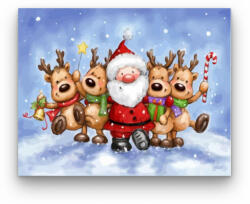  Mikulás tánc szarvasokkal - számfestő készlet