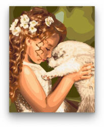 Számfestő Kislány és kutya - számfestő készlet (crea005)