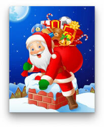 Mikulás a kéményen- számfestő készlet