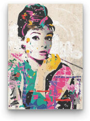  Színes Nő - számfestő készlet - 40×50 cm