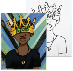 Számfestő Afro király - előrerajzolt élményfestő készlet (elmenyfesto051)