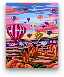 Számfestő Csíkos hőlégballonok - előszínezett számfestő készlet (50x65cm) (R43115-135-1)
