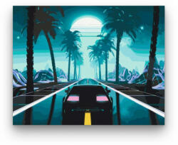  Autózás a Holdfényben - számfestő készlet