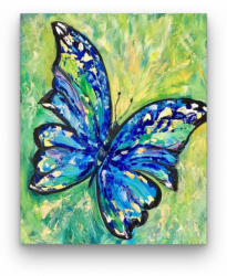 DIY Számfestő Kék Pillangó - akciós számfestő készlet (30x40cm) (I14737)