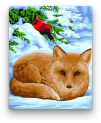  Róka a hóban - számfestő készlet