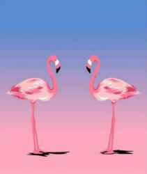 Számfestő Aranyos Flamingók - gyémántszemes kirakó (I15455)