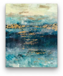  Kékeszöld és Arany Tér - számfestő készlet