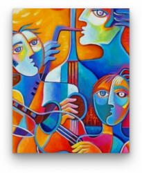  Absztrakt Zenészek - számfestő készlet