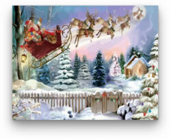  Télapó a suhanó szánnal - számfestő készlet