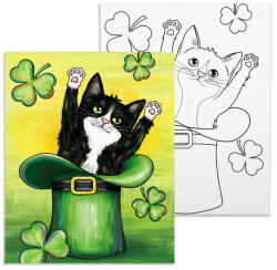 Számfestő Aranyos macska - előrerajzolt élményfestő készlet (elmenyfesto069)