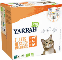 Yarrah Bio Fillets in sauce chicken/turkey/beef 8x85 g