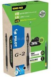 Pilot G2 Greenpack 0, 7mm 12 db fekete betéttel zseléstoll (BL-G2-7-B+BLS-G2-7-B-S12) (BL-G2-7-B+BLS-G2-7-B-S12)