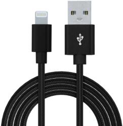 Spacer Cablu de date Spacer Pentru Smartphone USB 2.0 La Lightning 1m Negru (SPDC-LIGHT-BRD-BK-1.0)