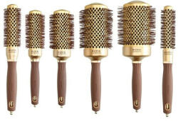 Olivia Garden Perie de par 65mm Expert Blowout Shine Wavy Bristles Gold&Brown (5414343020529)