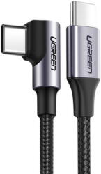 UGREEN angled cable USB Type C - USB Type C Power Delivery 60 W 20 V 3 A 2 m black-gray cable (US255 50125) - vexio