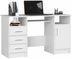 AKORD Íróasztal Akord Furniture, 124cm, fehér (5901752856585)