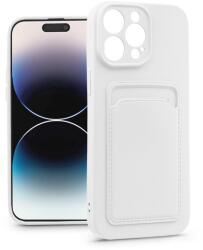 Haffner Apple iPhone 14 Pro szilikon hátlap kártyatartóval - Card Case - fehér (PT-6737) (PT-6737)