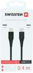 SWISSTEN Adatkábel Swissten USB-C/USB-C Fast Charge 3A 0, 4 m Fekete
