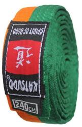 Katsudo Centura Katsudo Judo portocalie-verde