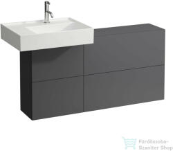 Laufen Kartell By Laufen 120x27 cm-es alsószekrény 1 nyíló, 2 bukó ajtóval H810335, H810338, H810339, H812332, H815331 mosdókhoz, pala szürke H4082910336421 (H4082910336421)