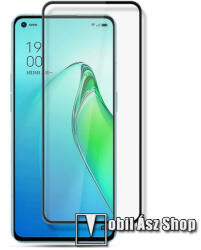 Amorus előlap védő karcálló edzett üveg - FEKETE - 9H, A teljes kijelzőt védi, A teljes felületén tapad! - Oppo Reno8 Pro (Global) (CPH2357) / Reno8 Pro Plus (PFZM10)