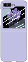 EXTRA PC Husă din plastic cu sticlă pentru afișajul extern Samsung Galaxy Z Flip 5 5G violet