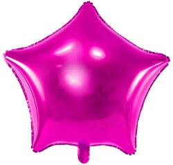 PartyDeco Csillag alakú, sötét pink fólia lufi, 19"/48cm