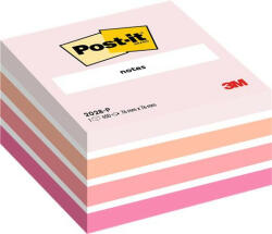 3M Öntapadó jegyzettömb, 76x76 mm, 450 lap, 3M POSTIT, aquarell pink (LP2028P) - bestoffice
