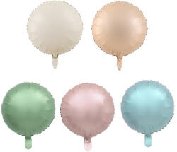  Egyszínű kerek lufi 18" 45cm pasztell szín, 5db/cs (LUFI626217)